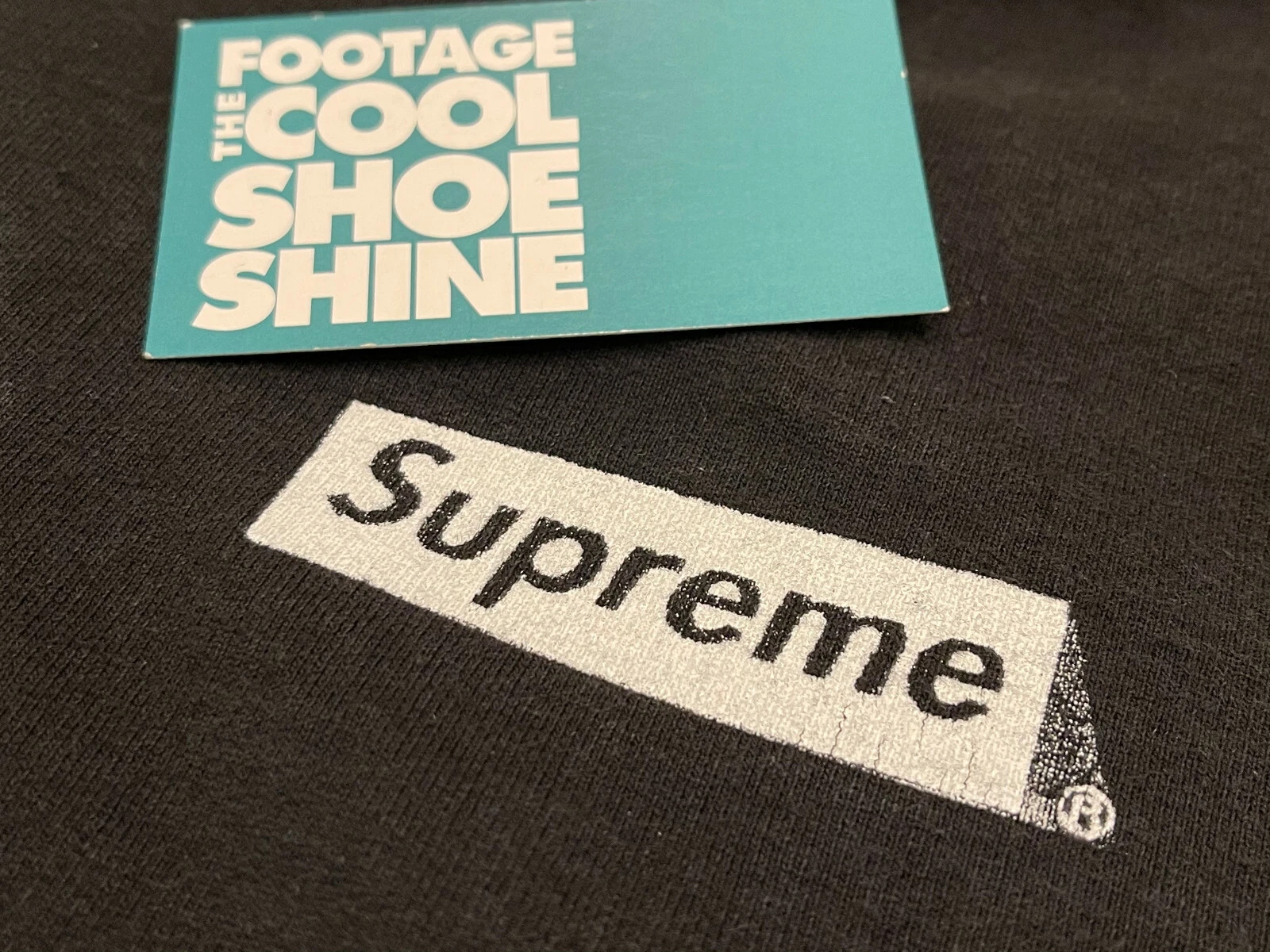 2019 SUPREME STOP CRYING BOX LOGO HOODED SWEASHIRT BLACK WHITE CDG MEDIUM M