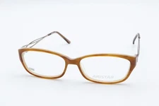 ARISTAR by Charmant AR18423 558 Brown on Bone Horn 54-15-135 Frames w/Case G484