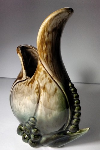 Vintage Pod Hull Pottery Organic Seed Pod Design Nautical Elegance 9 1/2" Tall - Picture 7 of 12