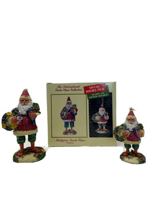 Int'l Santa Claus Collection Philippino Santa Claus Figure w/ Matching Ornament