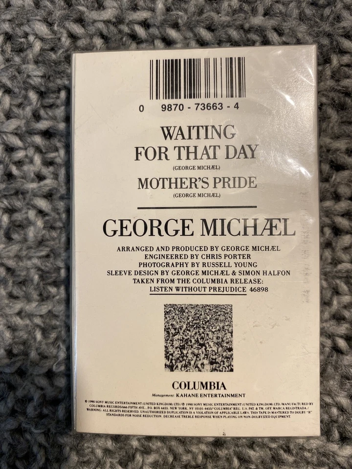 Cassette Tape Single New Sealed 1990 George Michael Waiting For That Day - Image 2 of 4