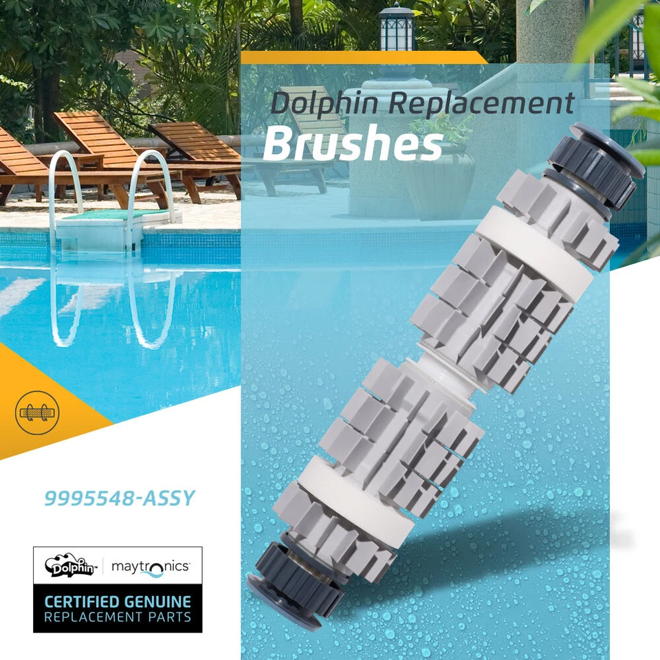 Dolphin M600 Robotic Pool Cleaner Rear Climbing Brush Grey - Image 4 of 4