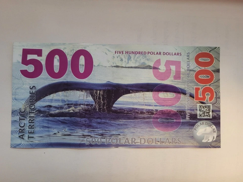 2017 Artic Territories $500 Dollars The Humpback Whale Note - Image 2 of 2