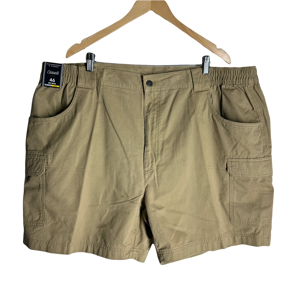 NWT Roundtree Yorke Casual Big Man The Hiker Shorts Brown 46