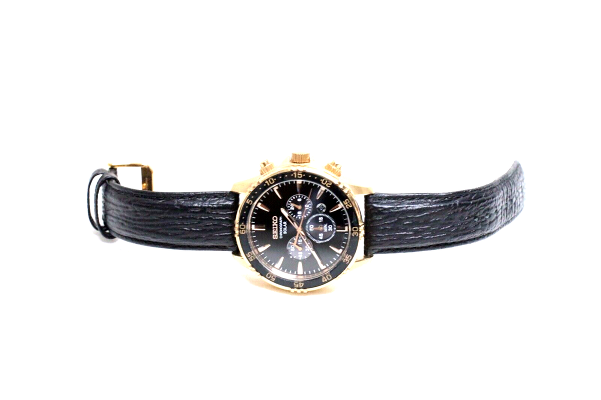Seiko V175-0DH0 Chronograph Stainless Steel Date Solar Watch Seiko V175-0DH0 Chronograph Stainless Steel Date Solar Watch