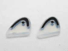 *NOS* LOT OF 2 HEAD "XTRA DAMP" VIBRATION DAMPENERS TENNIS RACQUETS (CLEAR/BLK)