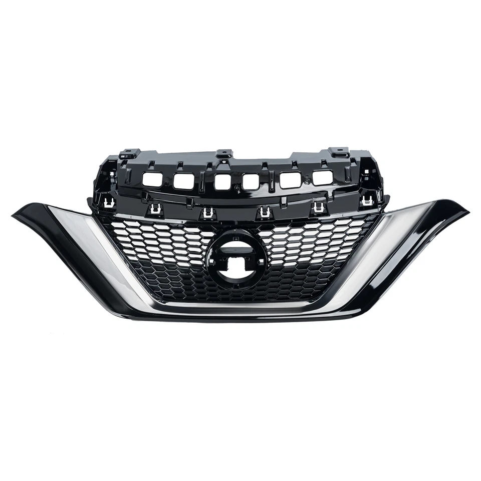 Front Bumper Upper Grille Chrome For 2017-2019 Nissan Versa Note 623109ME0A - Image 3 of 4
