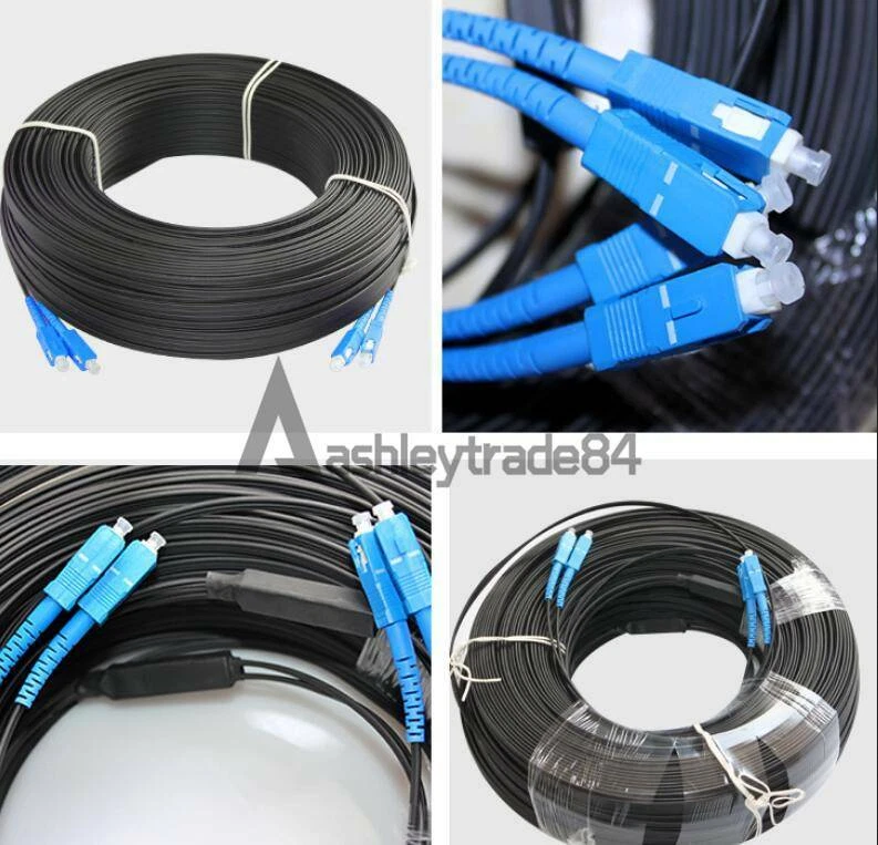 Fiber Optical Cable Jumpe 250M Outdoor SC SM Duplex FTTH Drop Patch Cord SC G657 - Image 2 of 4