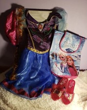 Disney Frozen Anna Complete Costume, Wig, Shoes, Rings, Bag size 4 - 6x