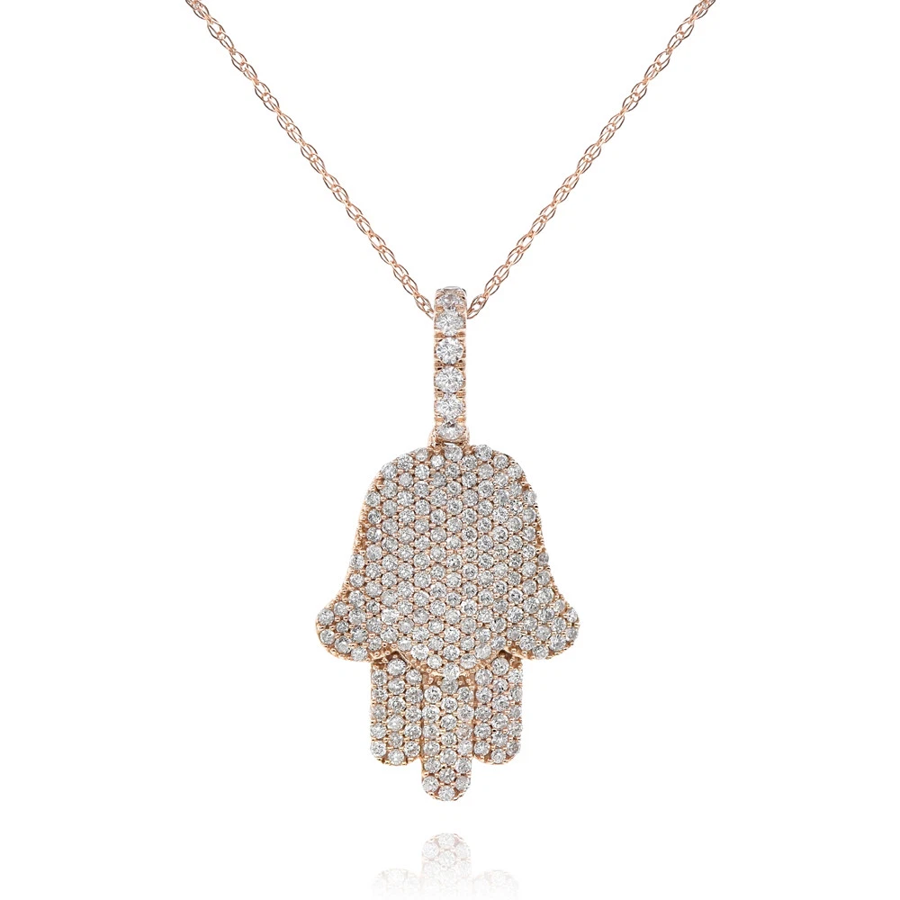 Micro pave shop diamond pendant