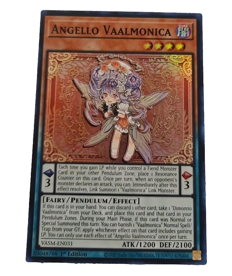 遊戯王OCG デュエルモンスターズ Angello Vaalmonica 1st Edition YUGIOH ANGELLO VAALMONICA ASIA ENGLISH EDITION CR04-AES11