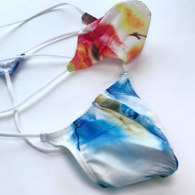 RC450 P String Thong Contoured Pouch Small Triangle Back Feather design