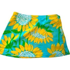 Lilly Pulitzer Little girl Yellow Sunflower Swim Skirt Bathing Suit bottom sz 4T