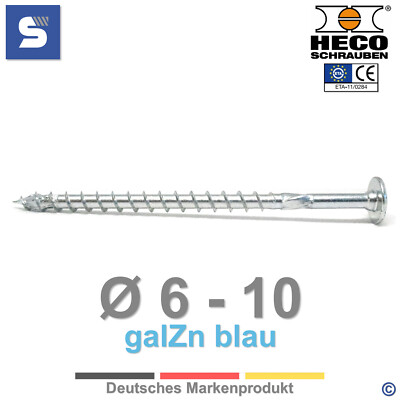 HECO Topix-Plus Tellerkopfschrauben verzinkt | Torx | Konstruktionsschrauben ETA