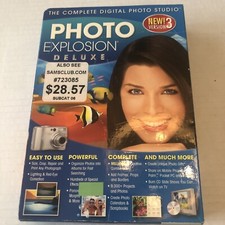 Photo Explosion Deluxe Version 3 Digital Photo Studio CDs instruction book VG