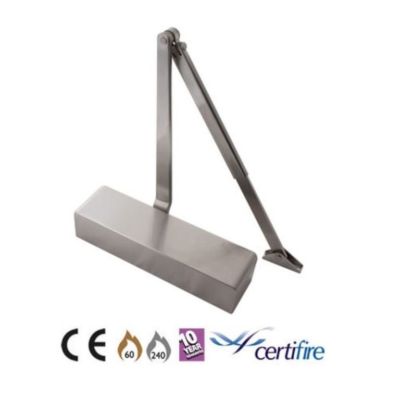 Verstellbare Größe 2-4 1 Stunde Türschließer silber 4 verstellbare Ventile - hinten Che