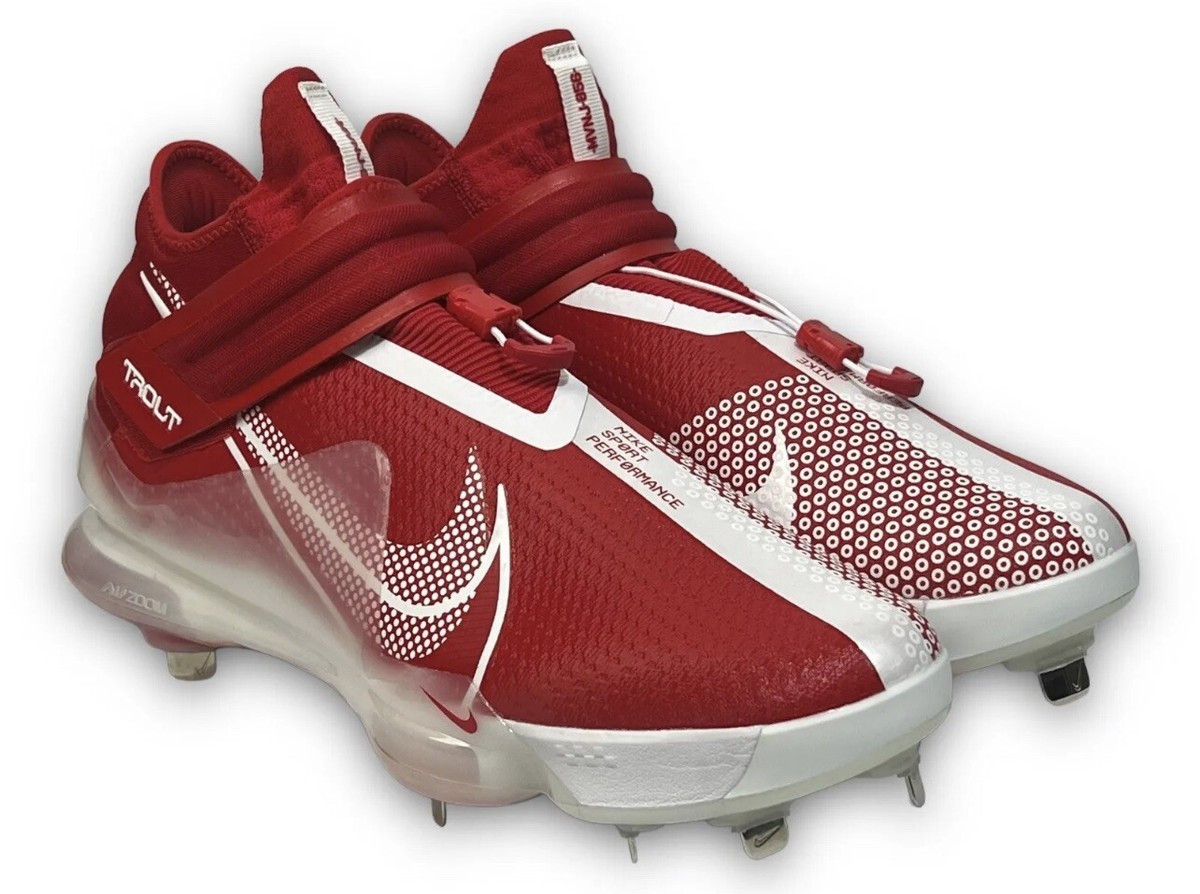 Men Nike Force Zoom Mike Trout 7 Baseball Cleats Red White CI3134-602 Size 13. Nike Force Zoom Mike Trout 7 Baseball Cleats Mens Size 13  main image 3