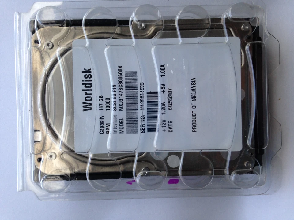 80 Pin Hard Drive Worldisk MXJ3147SC800600W 147 GB 10000 RPM SCSI - Image 4 of 4