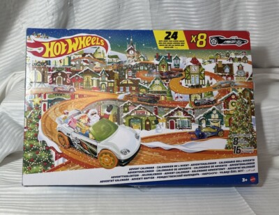 Hot Wheels Christmas Advent Calendar; 24 Surprises That Includes 8 Cars NEW