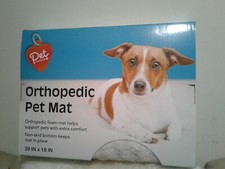 New Pet Central Orthopedic Foam Pet Mat non skid bottom 29 " x 18 " silver grey