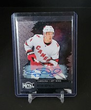 2020-21 2020 SKYBOX METAL UNIVERSE #62  RYAN DZINGEL  SILVER AUTO CAROLINA