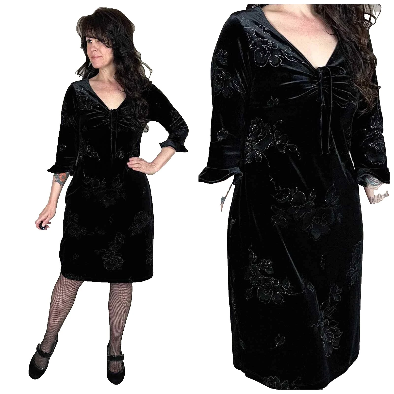 Mezcla de Algodón Cintura Imperio Cóctel Vestidos Vintage para Mujeres