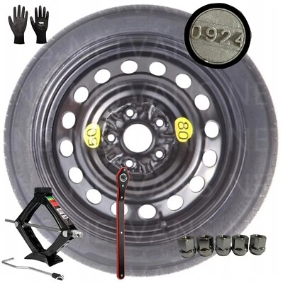 Roue de secours Galette 17" pour TOYOTA COROLLA avec Cric, Gants 5 boulon 125/70