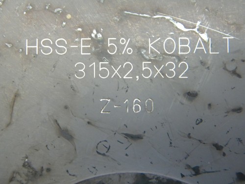 Metallkreissägeblatt 315 x 2,5 x 32, 160 Zähne, HSS-E 5% Cobalt - Picture 2 of 3