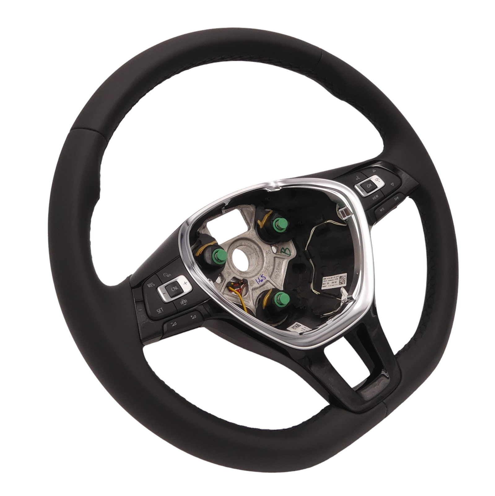 VW Tiguan Mk2 AD1 Allspace BW2 heated leather steering wheel flat bottom black n