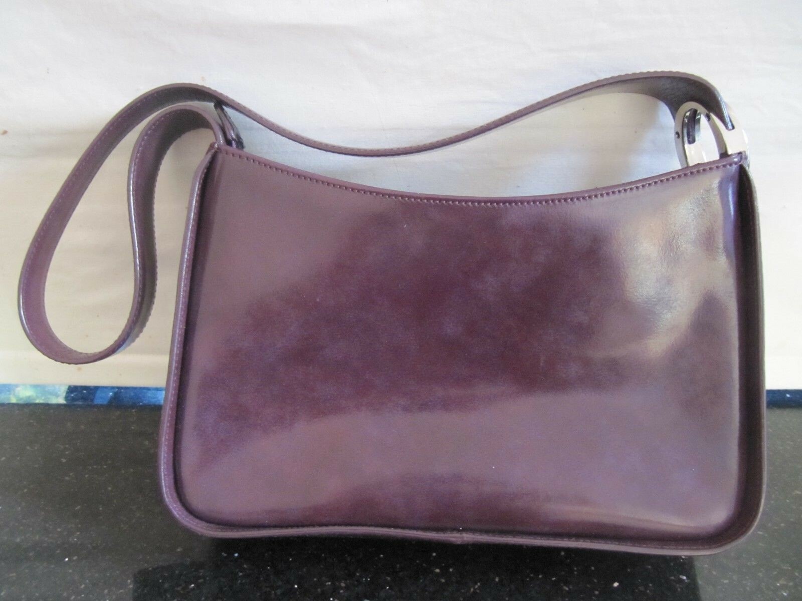 VTG RARE 90's OROTON LIMITED EDITION PLUM SHOULDER BAG WITH ORIGINAL DUST BAG image 5