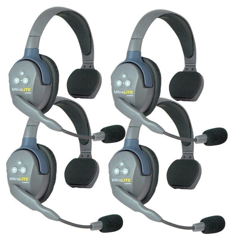 Eartec Ultralite ワイアレスインカム 4set Eartec UltraLITE 4 user, Hands Free Intercom System - Single Ear