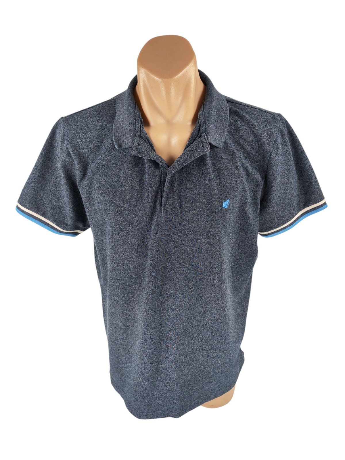 Giordano Frog Embroidery Polo Shirt Men’s Size 2XL Grey Contrast Edge Tapered