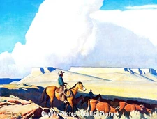 Open Range 8.5x11" Photo Print Maynard Dixon Cowboys Herding Cattle Western Art 