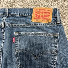 Levi's 559 Jeans Men's Size 36×32 Mid Rise Relaxed Fit Straight Leg Causal Blue