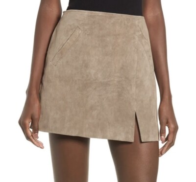 Nordstrom Blank NYC Leather Suede Brown Classic Modern Mini