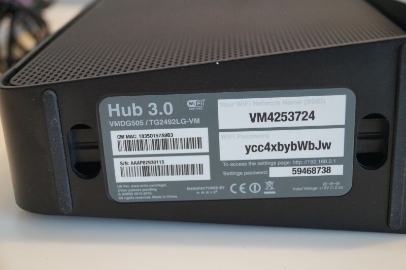 Virgin Broadband Superhub Hub 3.0 VMDG505 TG2492LGVM DUALBAND WiFi
