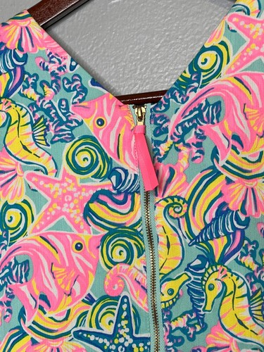 WoW~ Sigrid Olsen Kids sz 7 Tropical girls Shift Dress Starfish Sea Horse 4012 - Picture 8 of 8