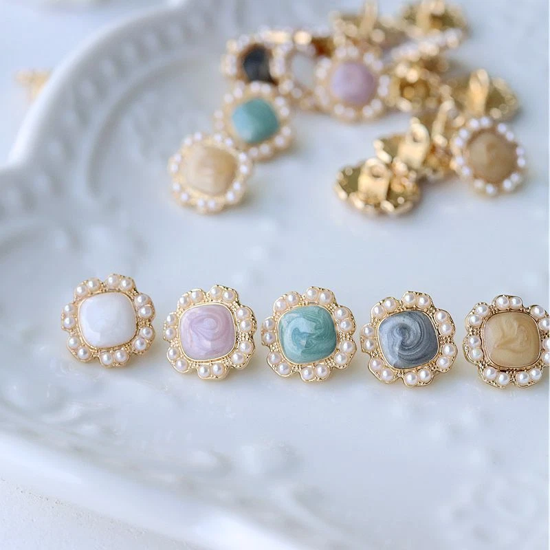 10pcs 1.2cm Alloy Buttons Mini Buttons for Sweater Shirt Sewing Crafts Accessory - Image 3 of 4