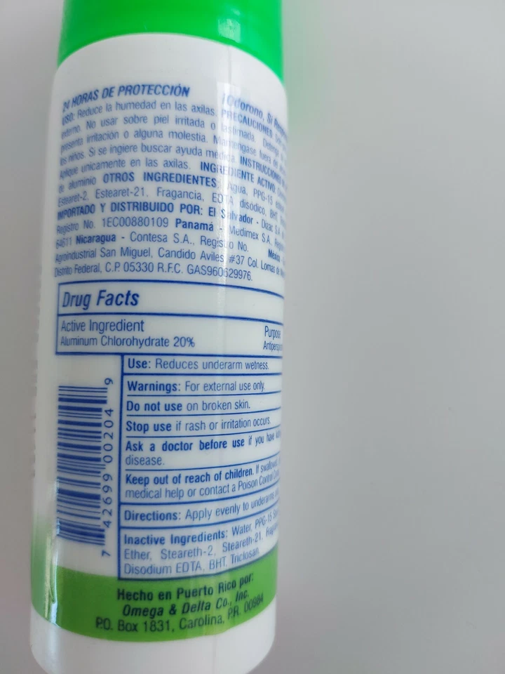 (2 frascos de 2,5 oz) desodorante antitranspirante aroma fresco ODORONO - Imagem 3 de 3