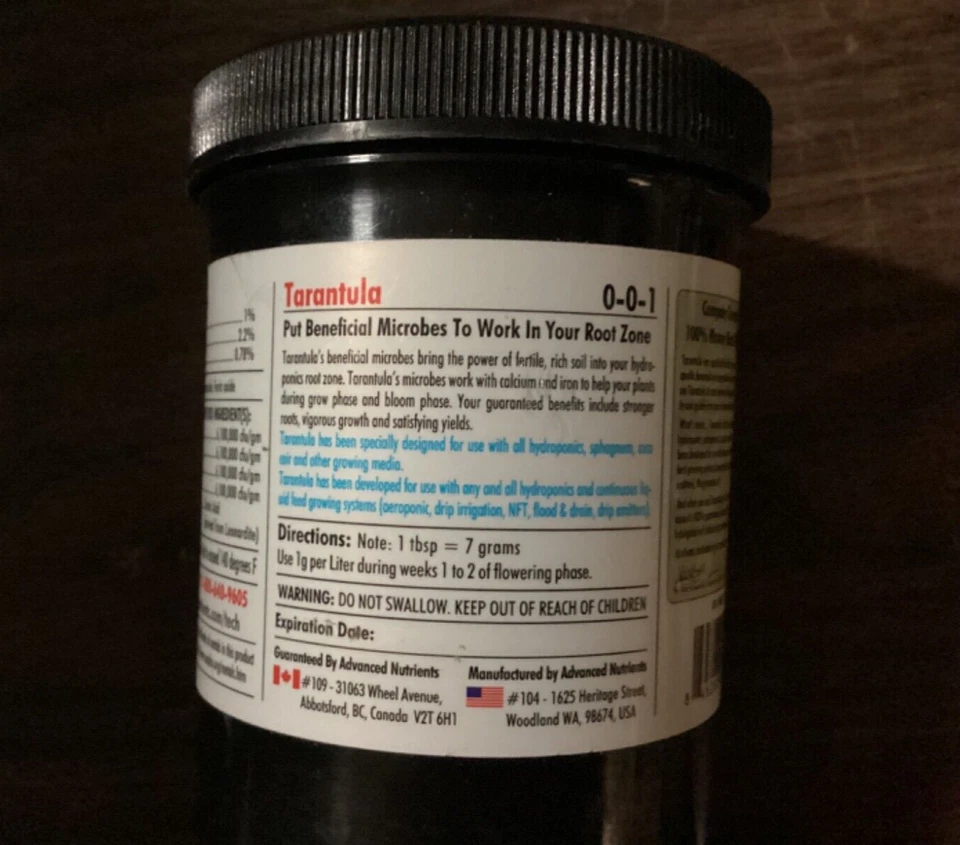 Tarántula Advanced Nutrients/Microbios beneficiosos/130 g/Polvo/0-0-1 Foto 3 de 4