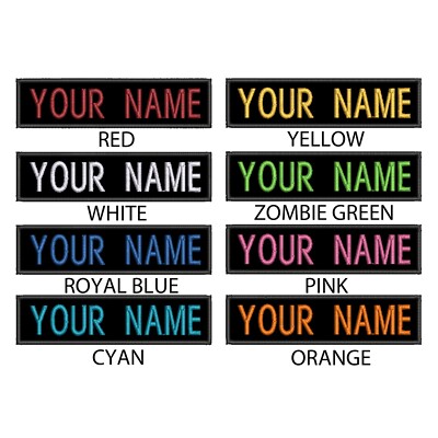 BEST SELLING 3X1 size Custom NAME TAG Embroidered ''Iron on'', FAST SHIPPING