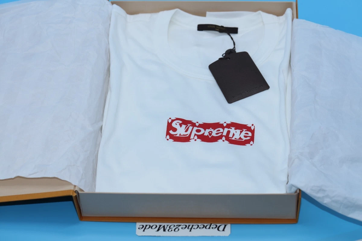 Supreme x Louis Vuitton Box Logo Tee White SS17 Mens US #2 Supreme x Louis Vuitton Box Logo Tee White SS17 Mens US