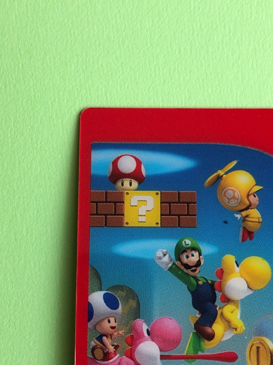 New Super Mario Bros.Wii Wii Wafer history card Nintendo BANDAI