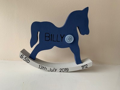 personalised wooden rocking horse