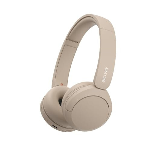 Wireless Headphones Bluetooth On-Ear Headset with Microphone, Cappuccino - Picture 1 of 11