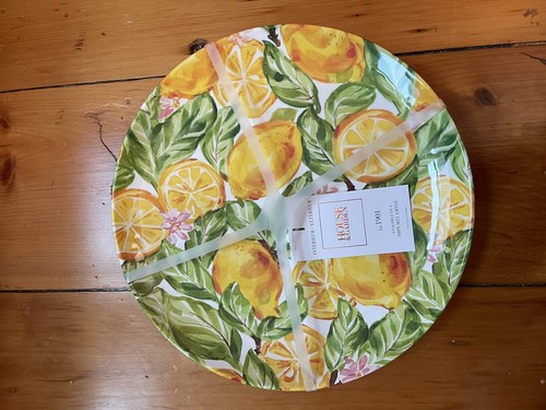 Casa y jardín ~ juego de 4 platos de cena de primavera de melamina limones - Imagen 3 de 5