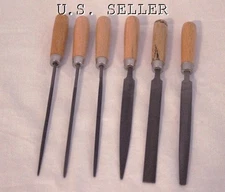 MultiPurpose Jewelers/Crafters 6 Piece File Set Wood Handles