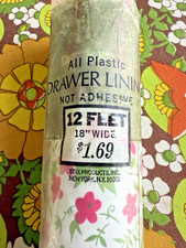 Vintage 70's Flower Power Plastic Shelf & Drawer Liner