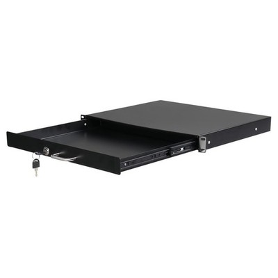19 Inch Rack Mount 1U Steel DJ Drawer Equipment Cabinet Lockable