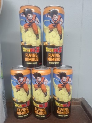 DRAGON BALL Z Flying Nimbus Energy Drinks 5 Pack 12oz New Still Sealed RARE 